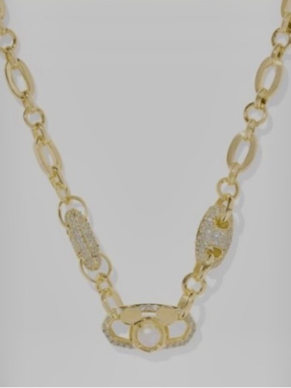 Disney Kendra Scott Gold Tone Necklace with White Crystal Accents New with tags